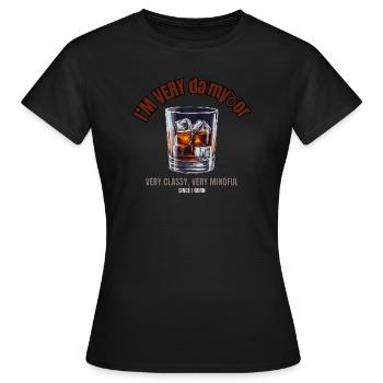 Je suis très réservé, très classe, très attentif - T-shirt Femme - noir - Devant - AI Model Female 172 dark (172cm)