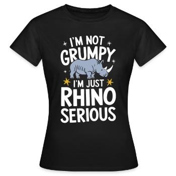 Rhinocéros Rhinocéros - T-shirt Femme - noir - Devant - AI Model Female 172 dark (172cm)
