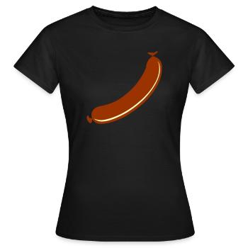 Saucisse - T-shirt Femme - noir - Devant - AI Model Female 172 dark (172cm)