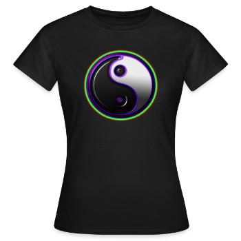 Ying Yang spirit - Women's T-Shirt - black - Front - AI Model Female 172 dark (172cm)