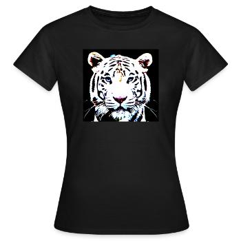 Tigre blanc - T-shirt Femme - noir - Devant - AI Model Female 172 dark (172cm)