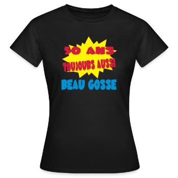 50 ans et toujours aussi beau gosse - Frauen T-Shirt - Schwarz - Vorne - AI Model Female 172 dark (172cm)