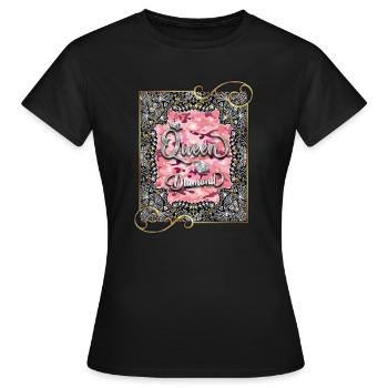 Reine Diamant - T-shirt Femme - noir - Devant - AI Model Female 172 dark (172cm)