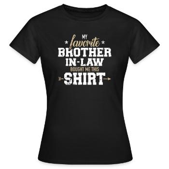 beau-frère - T-shirt Femme - noir - Devant - AI Model Female 172 dark (172cm)