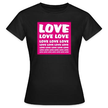Love Love Love Amour Amour Amour Love Love Love Love Love - T-shirt Femme - noir - Devant - AI Model Female 172 dark (172cm)