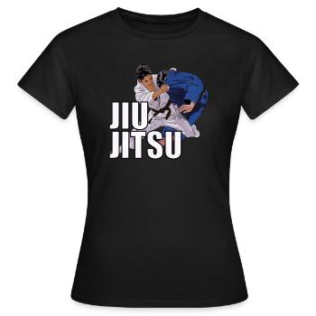 Jiu-Jitsu Judo Ju Jutsu Kampfsport - Frauen T-Shirt - Schwarz - Vorne - AI Model Female 172 dark (172cm)
