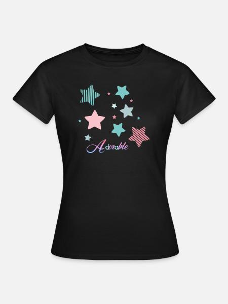 Niedlich. - Frauen T-Shirt - Schwarz