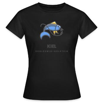 Kiel Schleswig Holstein - T-shirt Femme - noir - Devant - AI Model Female 172 dark (172cm)