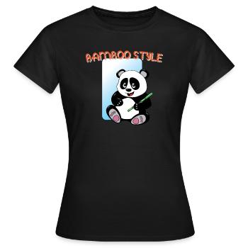 Panda Bamboo Style - T-shirt Femme - noir - Devant - AI Model Female 172 dark (172cm)