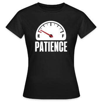 panne de patience - T-shirt Femme - noir - Devant - AI Model Female 172 dark (172cm)