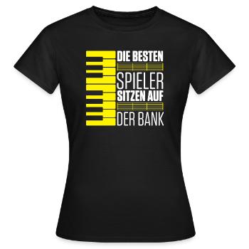Die Besten Spieler Sitzen auf Der Bank - Frauen T-Shirt - Schwarz - Vorne - AI Model Female 172 dark (172cm)