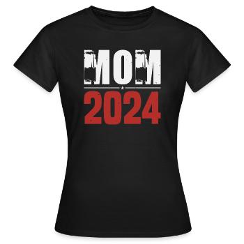 Mom 2024 - Cooles Geschenk zum Muttertag - Frauen T-Shirt - Schwarz - Vorne - AI Model Female 172 dark (172cm)