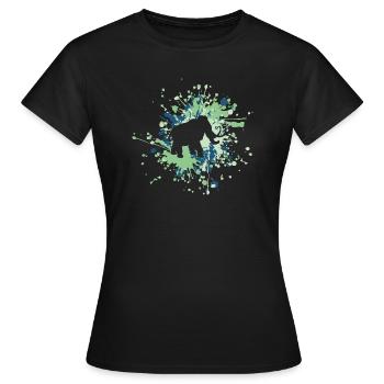 Éclaboussure de couleur Mamut - T-shirt Femme - noir - Devant - AI Model Female 172 dark (172cm)