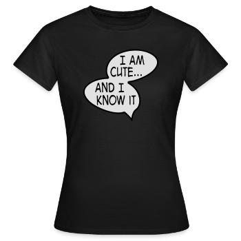 mignon - T-shirt Femme - noir - Devant - AI Model Female 172 dark (172cm)
