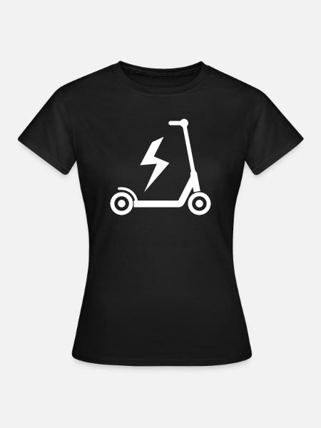 E-Scooter E-Roller Scooter - Frauen T-Shirt - Schwarz