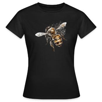 Les abeilles sont des insectes volants pacifiques - T-shirt Femme - noir - Devant - AI Model Female 172 dark (172cm)