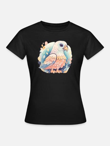 Adler Pastell Ilustration - Frauen T-Shirt - Schwarz
