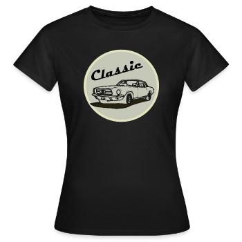 Voiture classique - T-shirt Femme - noir - Devant - AI Model Female 172 dark (172cm)