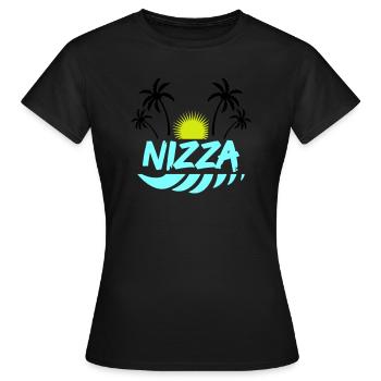 nizza - Frauen T-Shirt - Schwarz - Vorne - AI Model Female 172 dark (172cm)