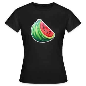 Watermelon Quarter - Women's T-Shirt - black - Front - AI Model Female 172 dark (172cm)
