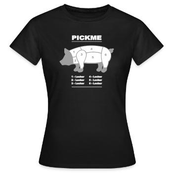 Schweinefleisch - Frauen T-Shirt - Schwarz - Vorne - AI Model Female 172 dark (172cm)