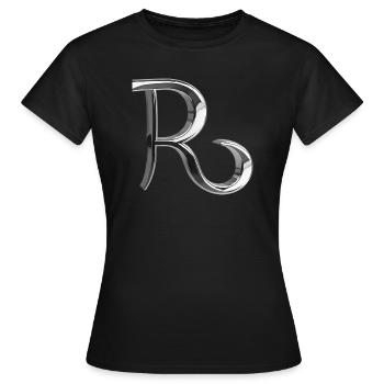 Chrome ,, Royal " Métallisé - T-shirt Femme - noir - Devant - AI Model Female 172 dark (172cm)