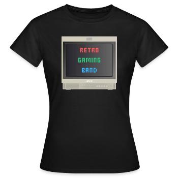 PVM Lover - Retrogaming-Band - Frauen T-Shirt - Schwarz - Vorne - AI Model Female 172 dark (172cm)