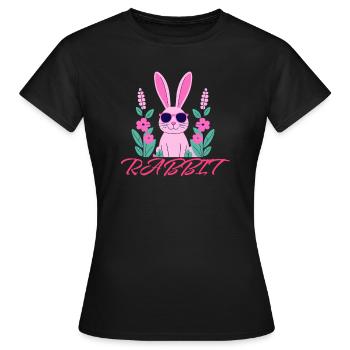 Rabbit - Frauen T-Shirt - Schwarz - Vorne - AI Model Female 172 dark (172cm)