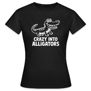 Alligators Alligator mignon - T-shirt Femme - noir - Devant - AI Model Female 172 dark (172cm)