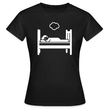 Lit de couchage - T-shirt Femme - noir - Devant - AI Model Female 172 dark (172cm)