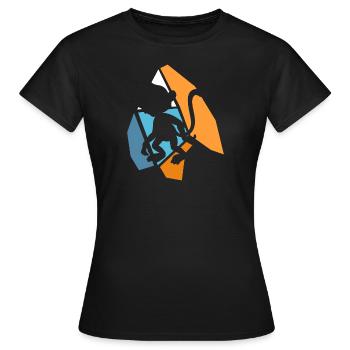 Monkey monkeys - Women's T-Shirt - black - Front - AI Model Female 172 dark (172cm)
