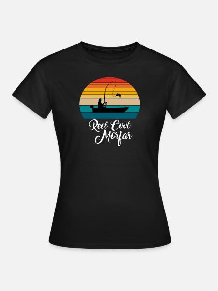 Reel Cool Morfar Fishing Gifts - Dame-T-shirt - sort