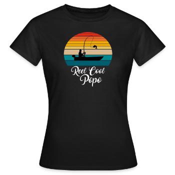 Reel Cool Popo Fishing Gifts - Frauen T-Shirt - Schwarz - Vorne - AI Model Female 172 dark (172cm)