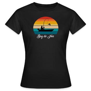 Lieu de pêche de la baie de Noc - T-shirt Femme - noir - Devant - AI Model Female 172 dark (172cm)