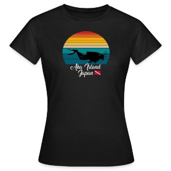Aka Island Japan Diving - Frauen T-Shirt - Schwarz - Vorne - AI Model Female 172 dark (172cm)