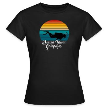 Darwin Island Galapagos Plongée - T-shirt Femme - noir - Devant - AI Model Female 172 dark (172cm)