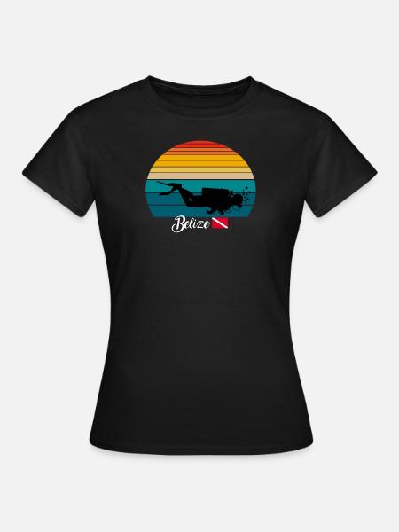 Belize Scuba Diving Gift - Frauen T-Shirt - Schwarz