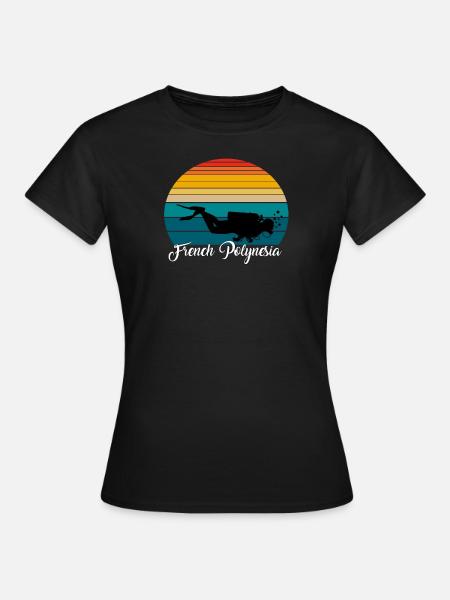 French Polynesia Scuba Diving Gift - Frauen T-Shirt - Schwarz