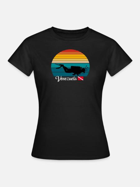 Venezuela Scuba Diving Gift - Frauen T-Shirt - Schwarz