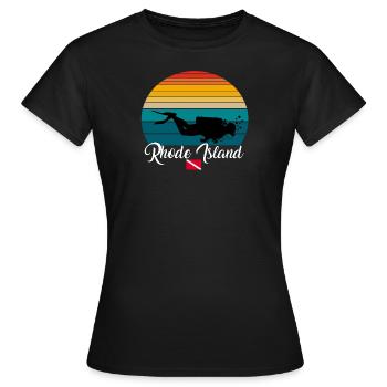 Rhode Island Scuba Diving Gift - Frauen T-Shirt - Schwarz - Vorne - AI Model Female 172 dark (172cm)