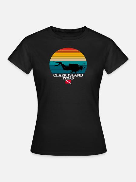 Clark Island Plongée sur l’île américaine - T-shirt Femme - noir
