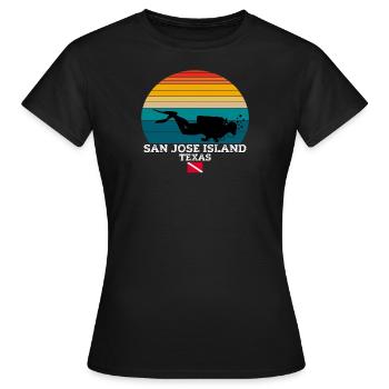 San Jose Island US Island Diving - Frauen T-Shirt - Schwarz - Vorne - AI Model Female 172 dark (172cm)