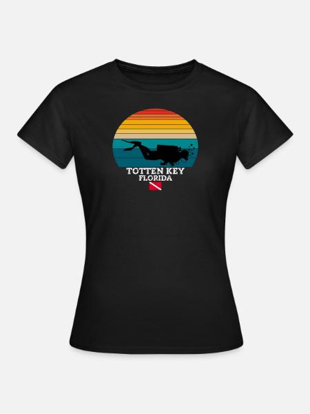 Totten Key US Island Diving - Frauen T-Shirt - Schwarz