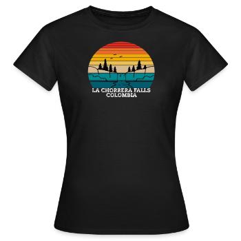 Chutes de La Chorrera Colombie - T-shirt Femme - noir - Devant - AI Model Female 172 dark (172cm)