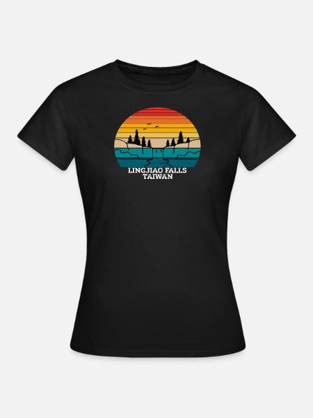 Lingjiao Falls Taiwan - Frauen T-Shirt - Schwarz