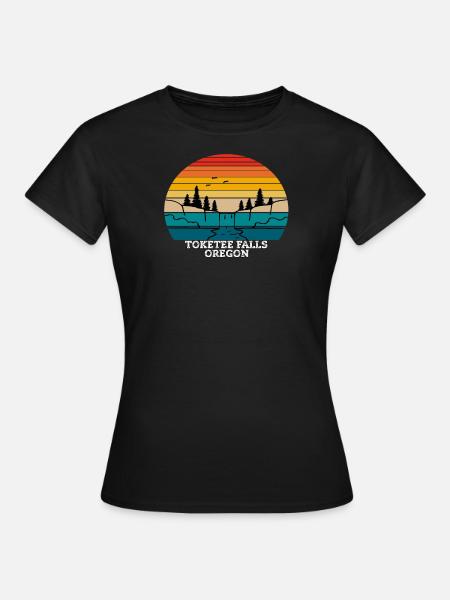 Toketee Falls Oregon - Frauen T-Shirt - Schwarz