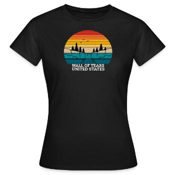 Wall of Tears United States - Frauen T-Shirt - Schwarz - Vorne - AI Model Female 172 dark (172cm)