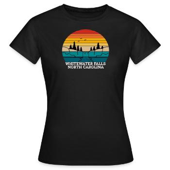 Whitewater Falls Caroline du Nord - T-shirt Femme - noir - Devant - AI Model Female 172 dark (172cm)