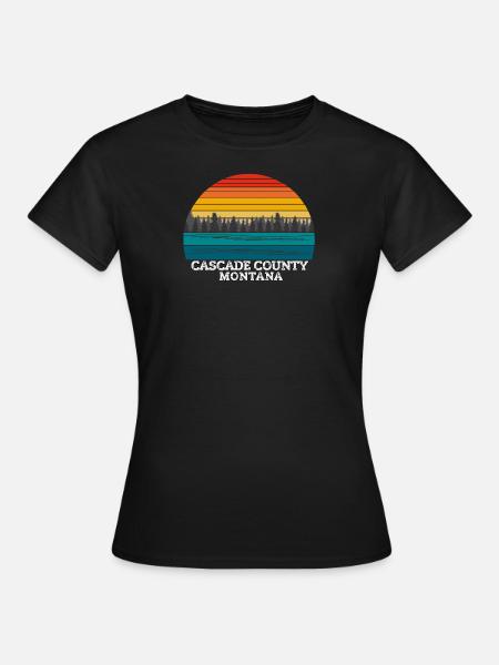 Cascade County Montana - Frauen T-Shirt - Schwarz