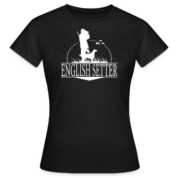 DEUTSCH SETTER Hunting Dogs Hunting Dogs Wilsigns - Women's T-Shirt - black - Front - AI Model Female 172 dark (172cm)